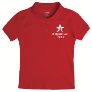 Preschool Girls Short Sleeve Red Polo