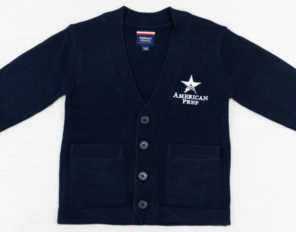 Cardigan - V-Neck Navy with Star - Image 2